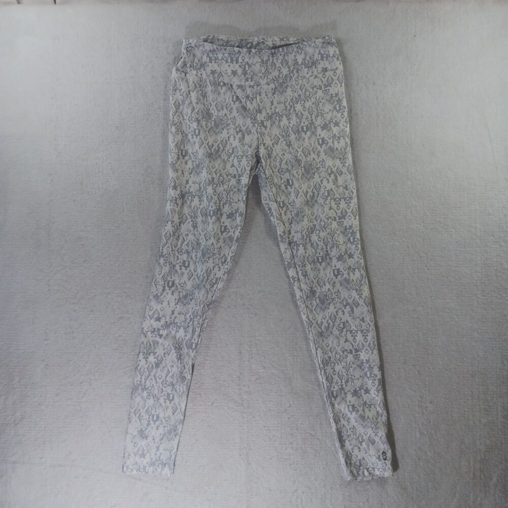 Free Country Leggings Women's Size Small Gray White